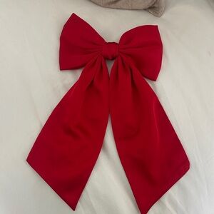 HUGE Red Bow Clip